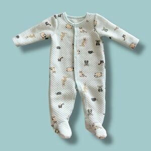 Adorable Mint Quilted Baby Onesie